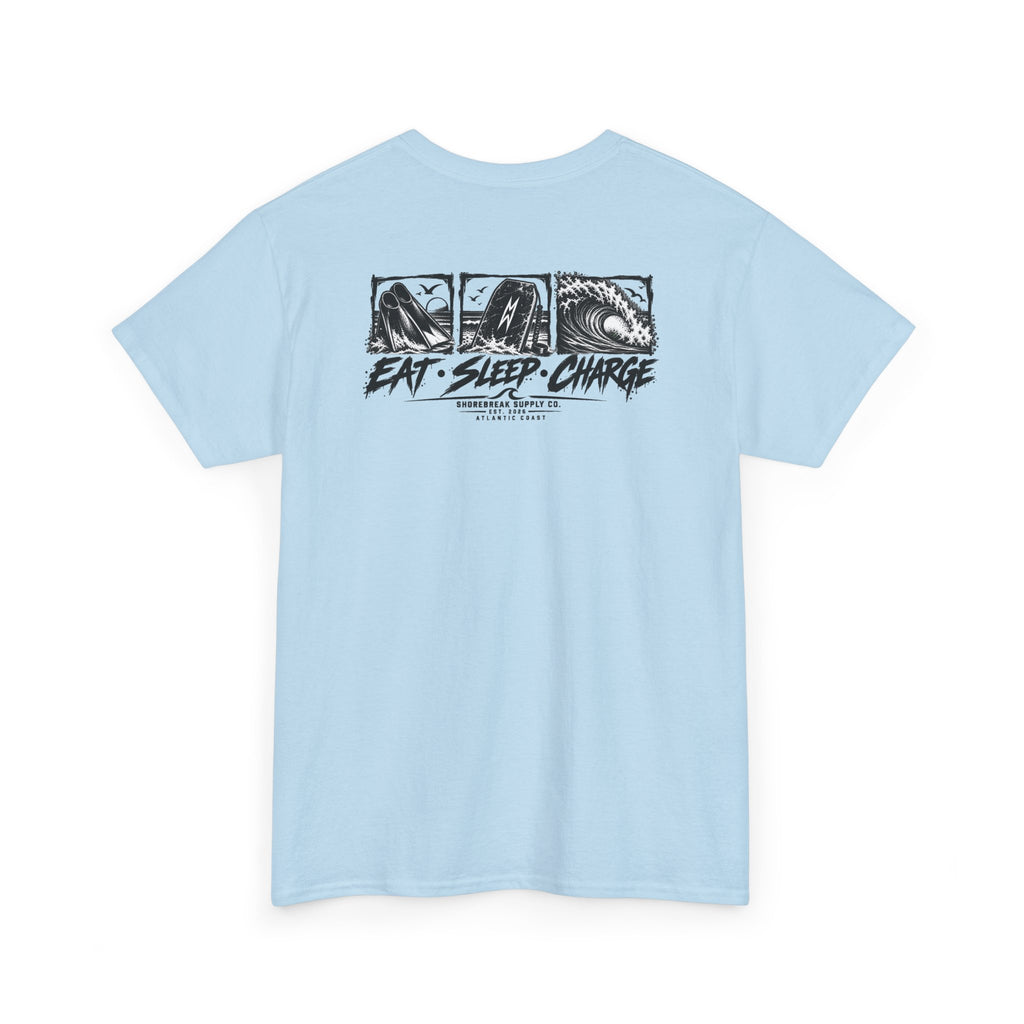 Eat, Sleep, Charge'  Surf Tee