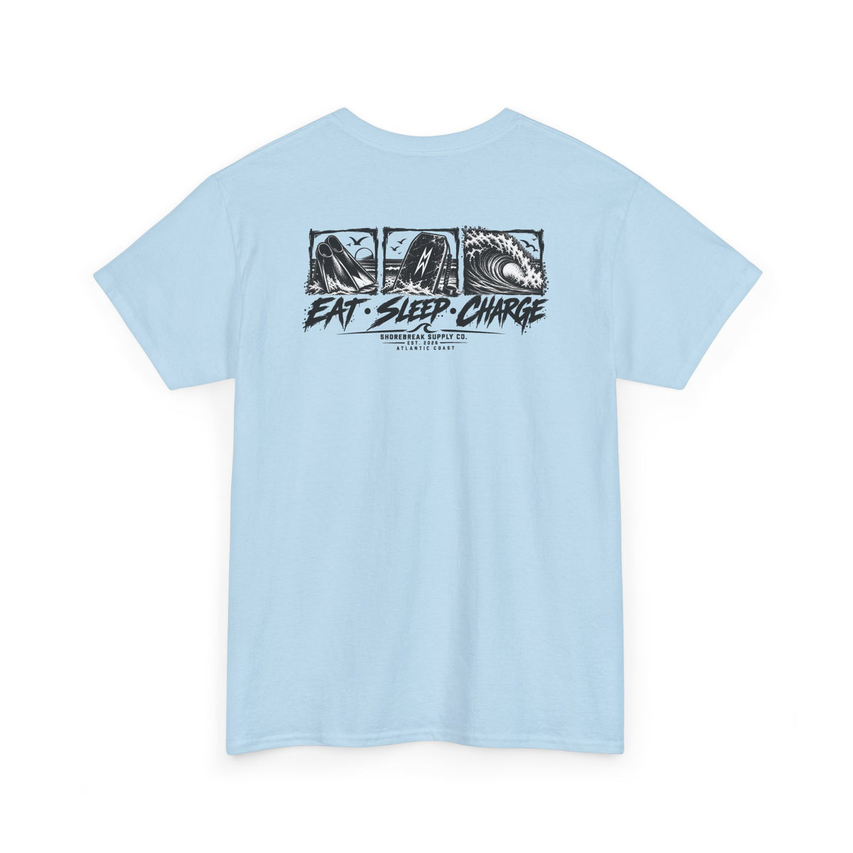 Eat, Sleep, Charge'  Surf Tee