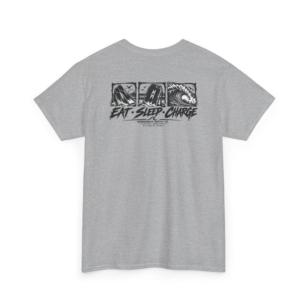 Eat, Sleep, Charge'  Surf Tee