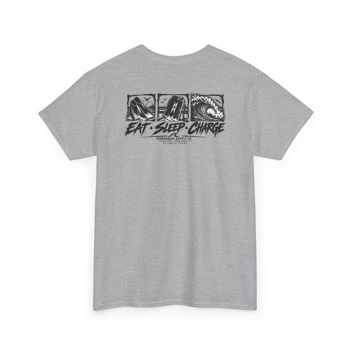Eat, Sleep, Charge'  Surf Tee