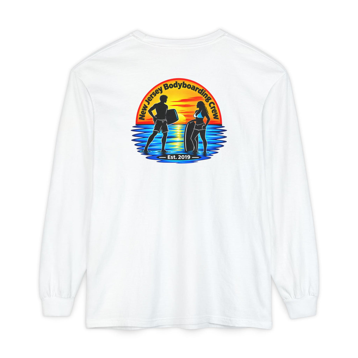 Bodyboarding Club Long Sleeve Tee — Sunset Surf Logo