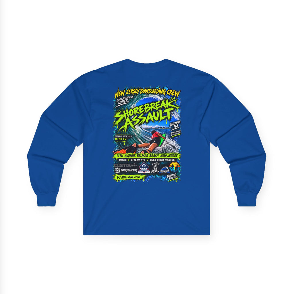 Shorebreak Assault Long Sleeve Tee – Retro Surf Graphic