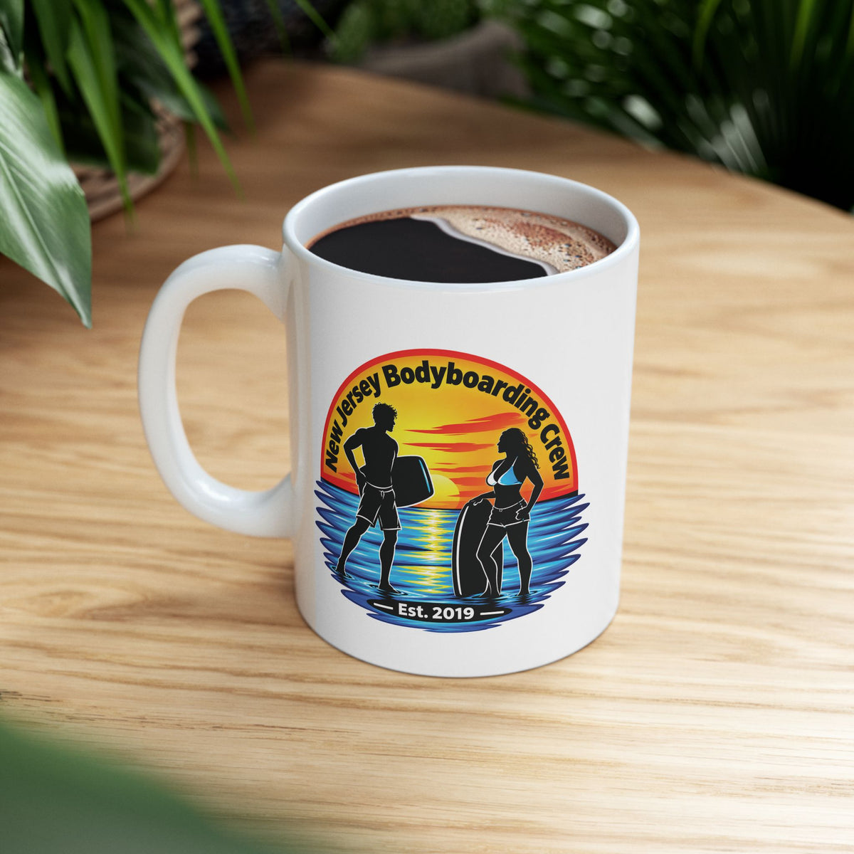 NJ Bodyboarding Crew Logo Mug