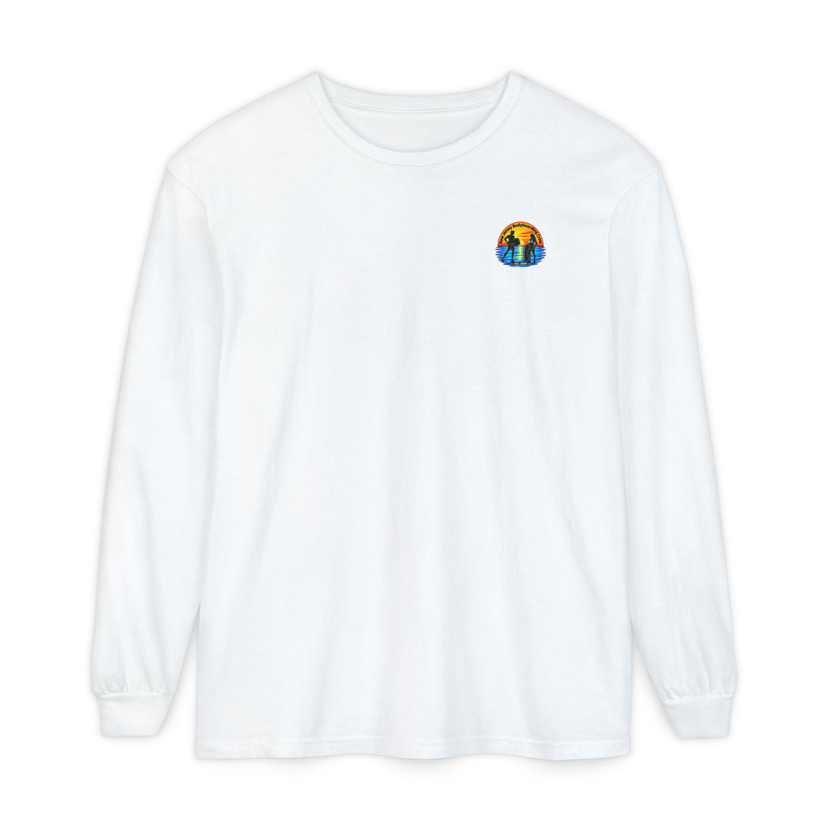 Bodyboarding Club Long Sleeve Tee — Sunset Surf Logo