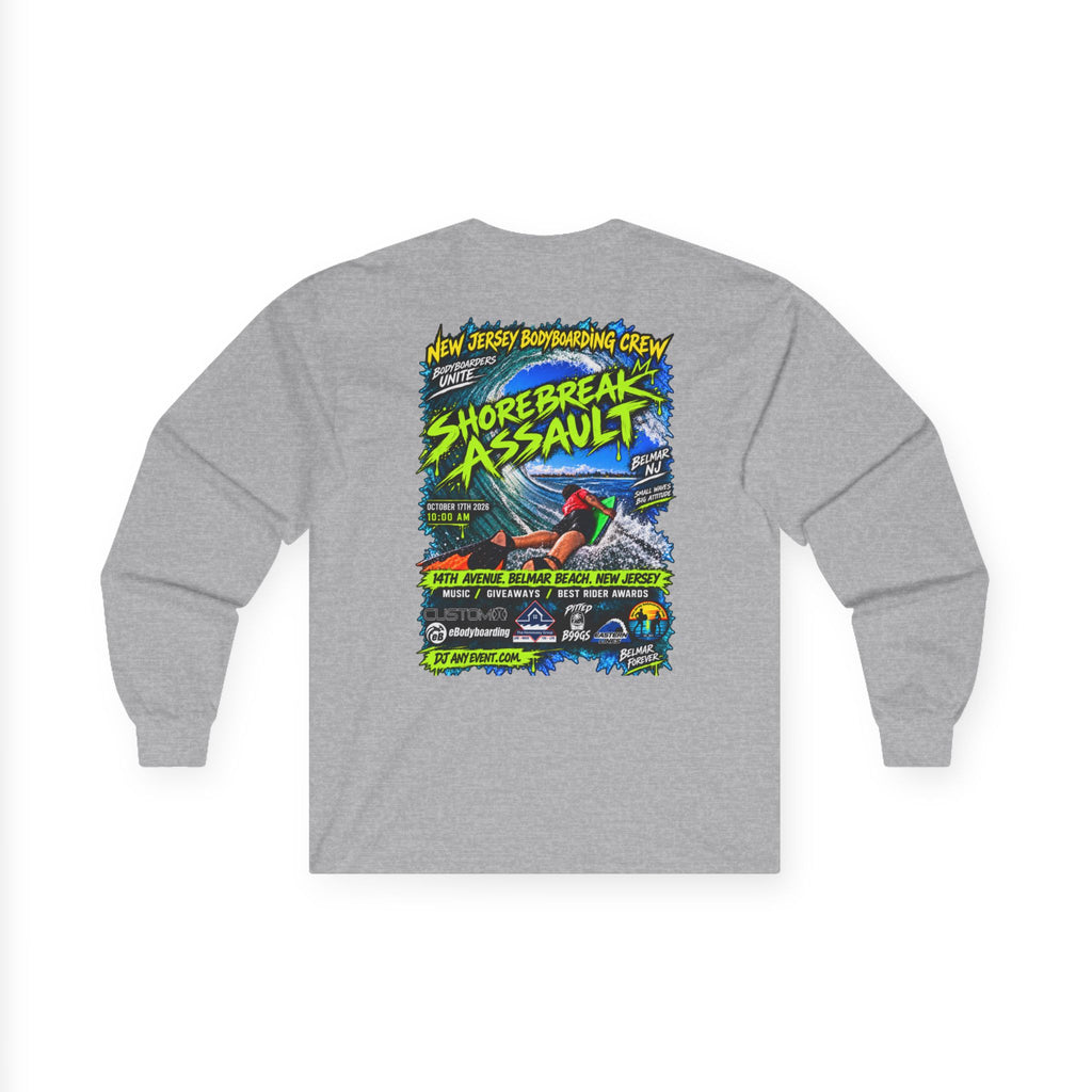 Shorebreak Assault Long Sleeve Tee – Retro Surf Graphic