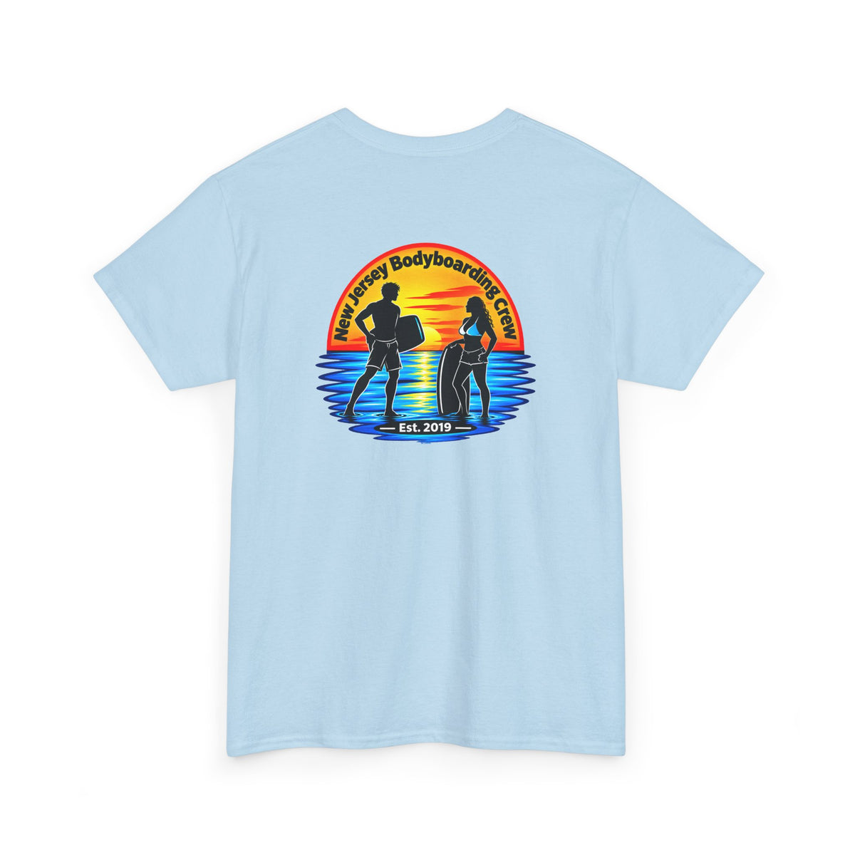 Bodyboarding Club Tee — Retro Sunset Silhouette Shirt