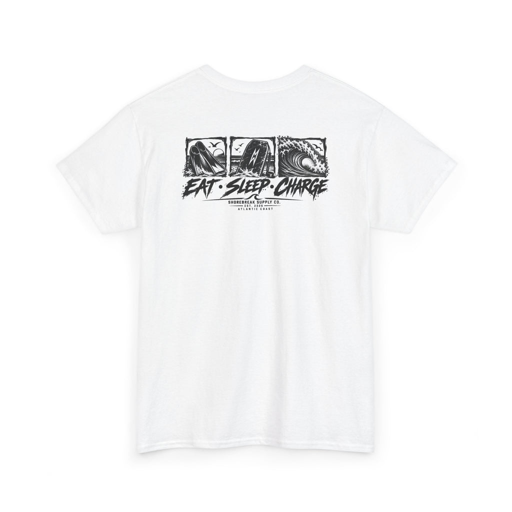 Eat, Sleep, Charge'  Surf Tee