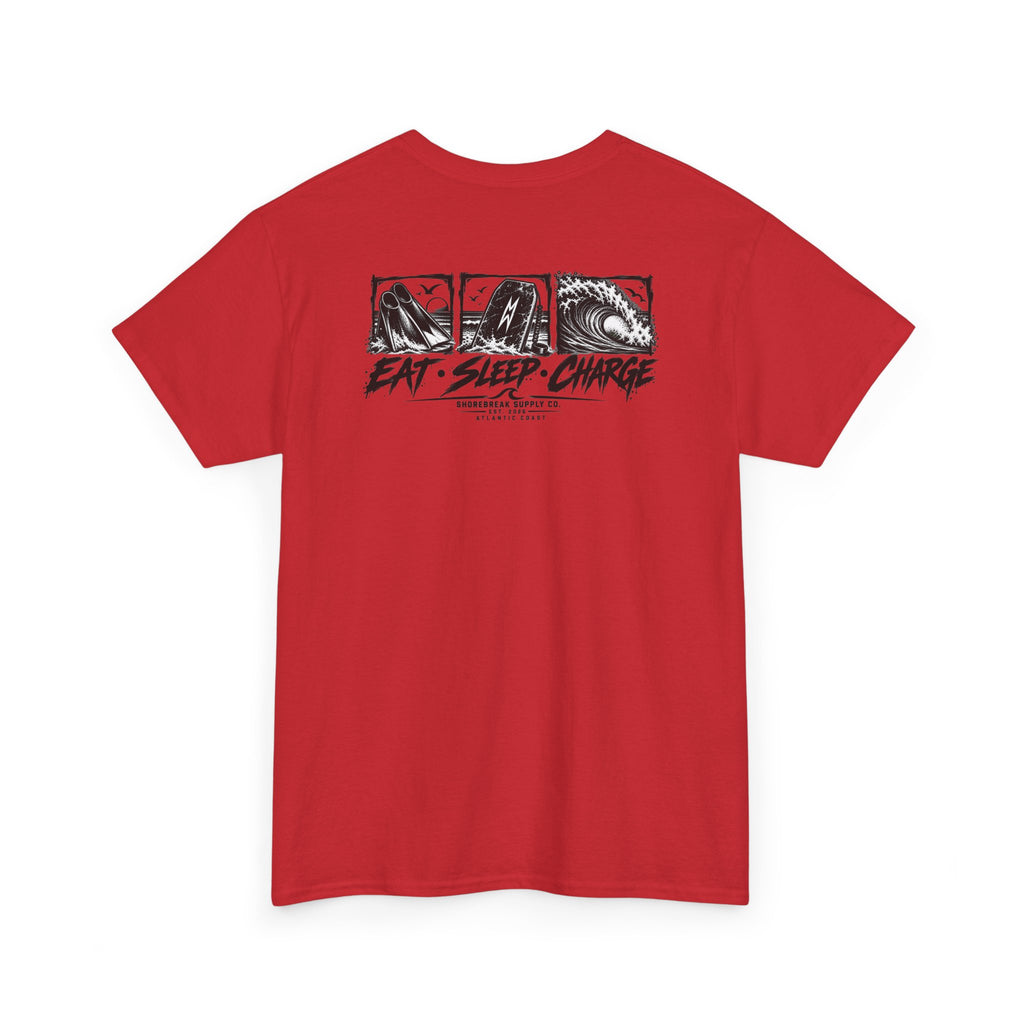 Eat, Sleep, Charge'  Surf Tee