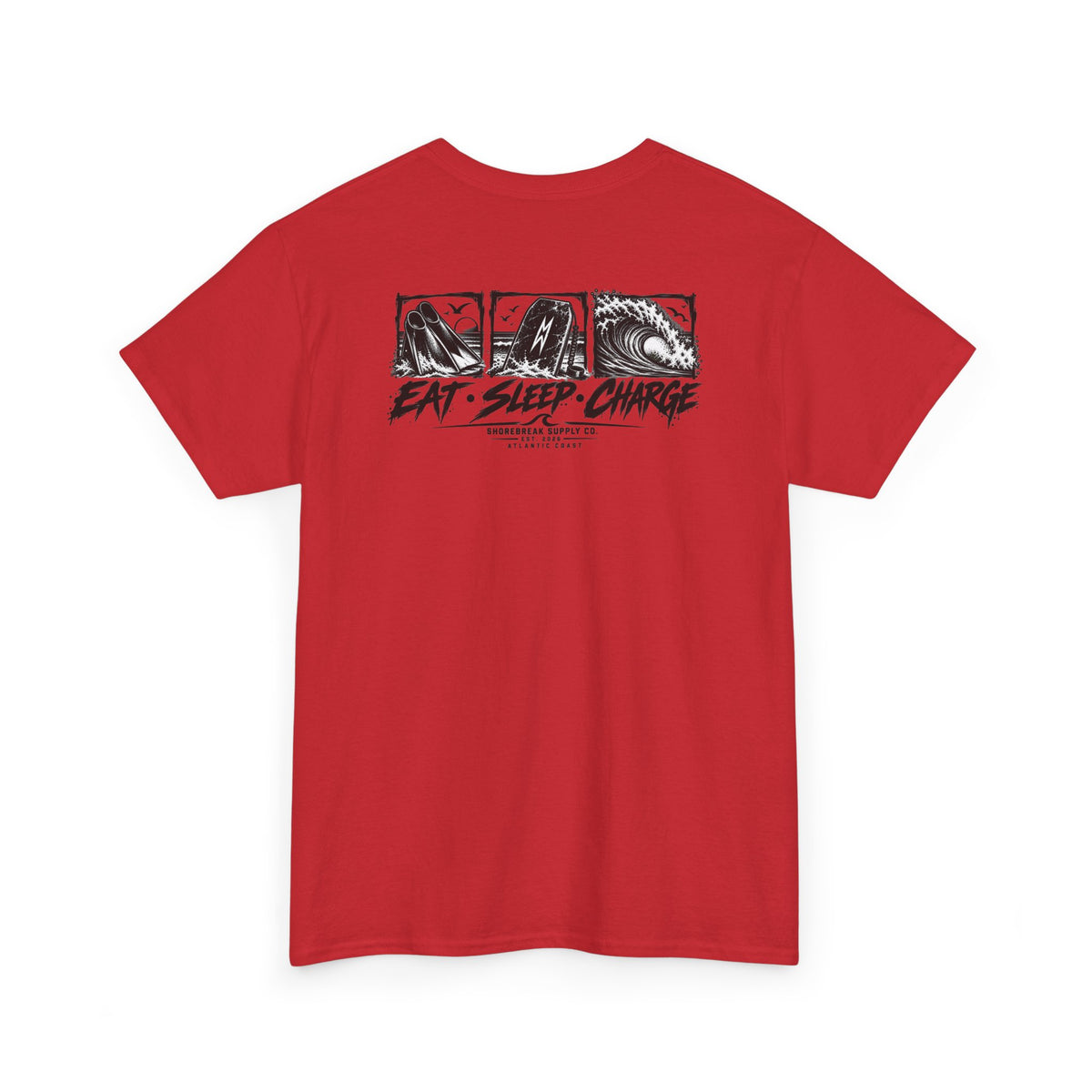 Eat, Sleep, Charge'  Surf Tee