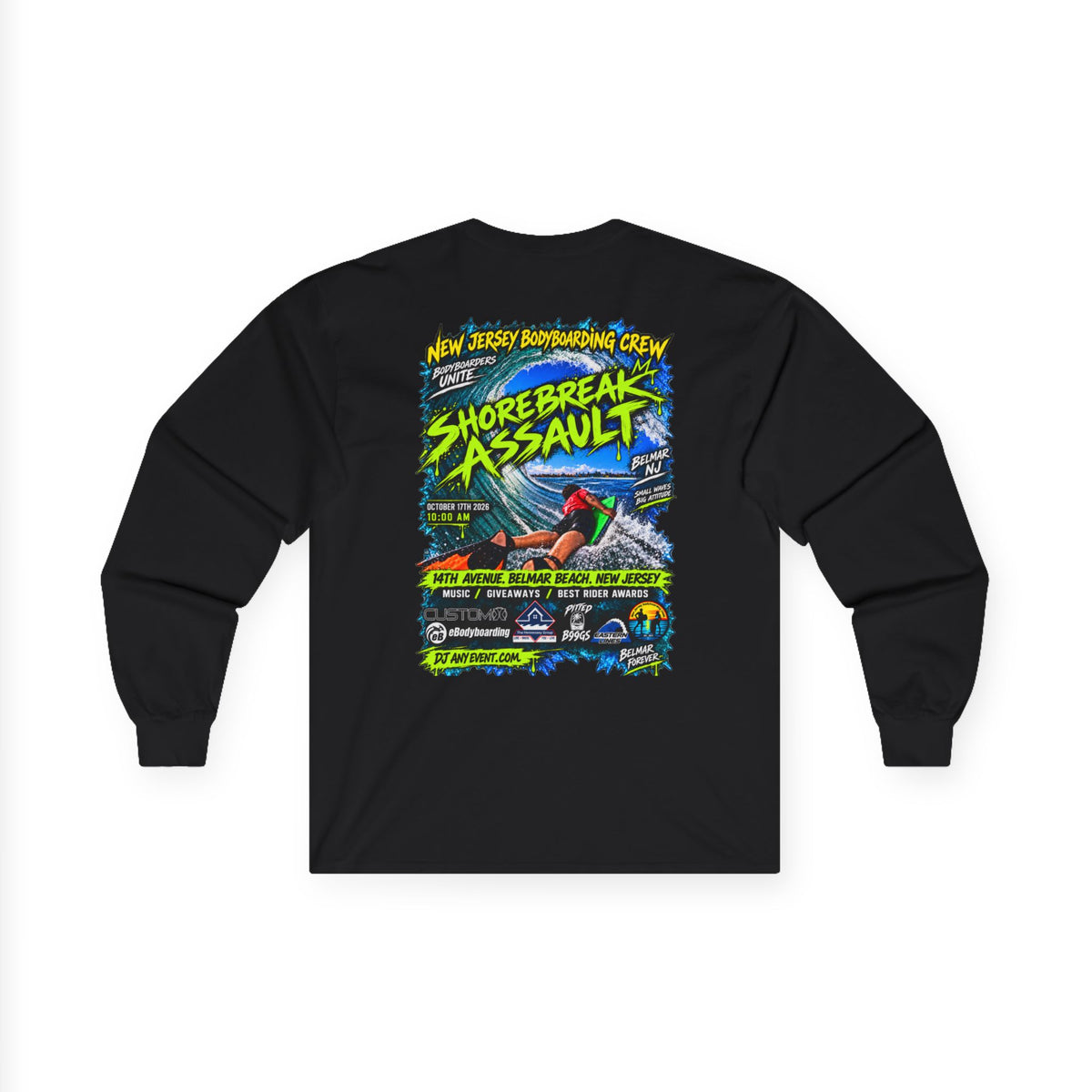 Shorebreak Assault Long Sleeve Tee – Retro Surf Graphic