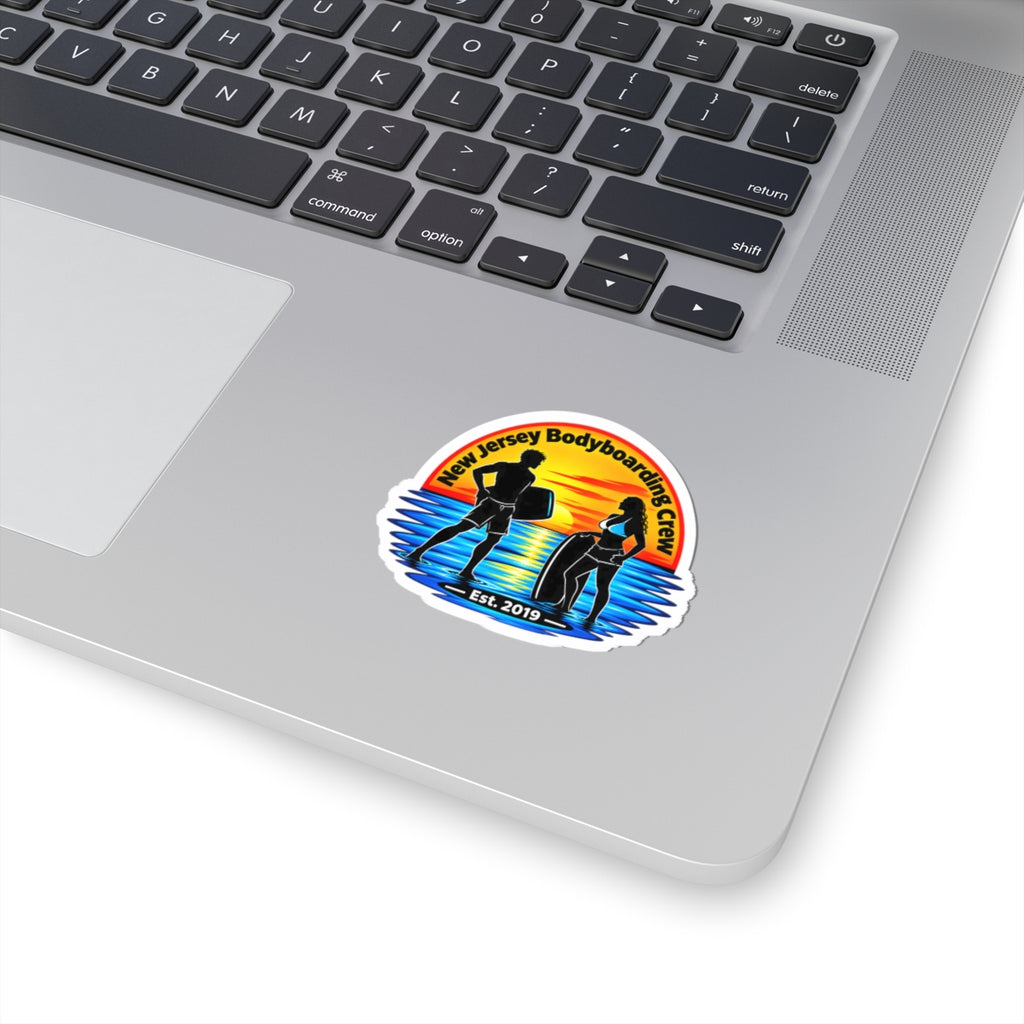 New Jersey Bodyboarding Crew Kiss-Cut Sticker – Est. 2019 Surf Sunset