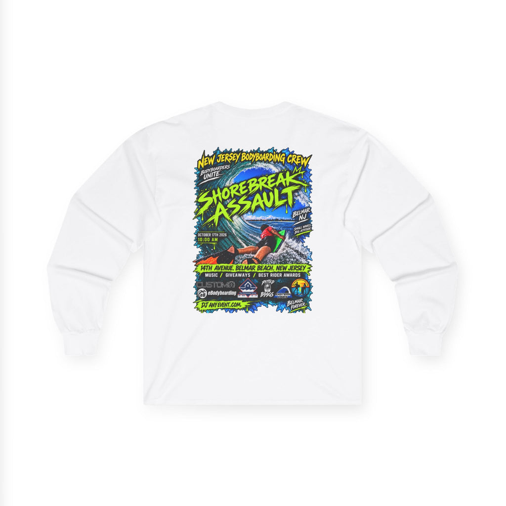 Shorebreak Assault Long Sleeve Tee – Retro Surf Graphic